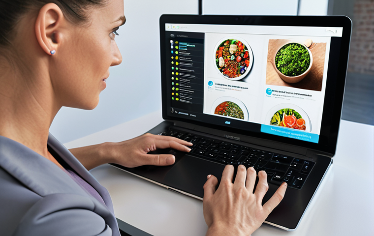 **A nutrition coach in a modern health tech office, using technology to create personalized nutrition plans for clients.** (Focus: technology, personalization, modern setting)