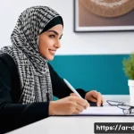 Home 19 다이어트 지도사에게 필요한 소프트 스킬 - A warm, inviting scene of an Arabic nutrition coach attentively listening to a Middle Eastern client...